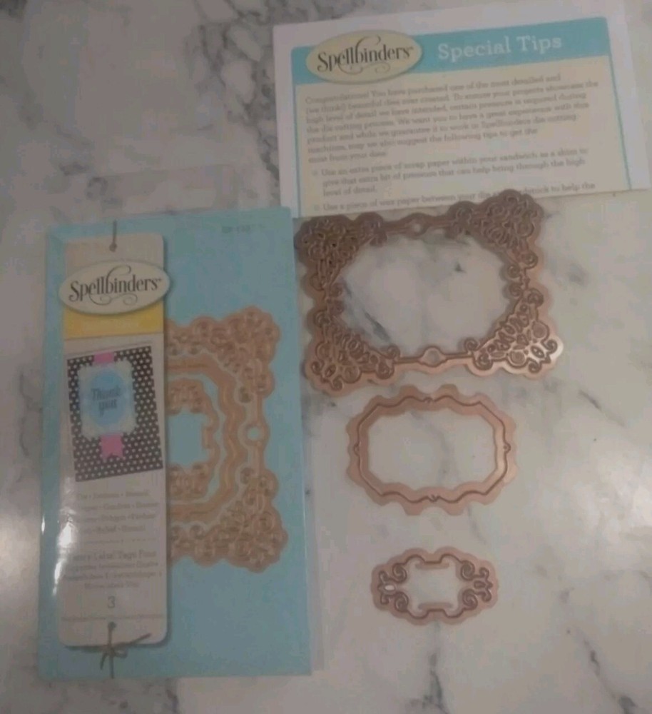 Spellbinders Fancy Label Tags Four S2-123 (3 Templates)