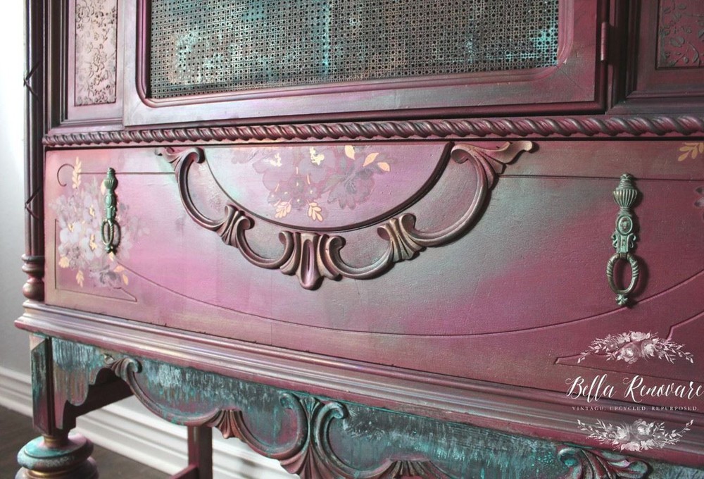 4-1/2" Single Mount Crowned Ring Pull Antique Verdigris