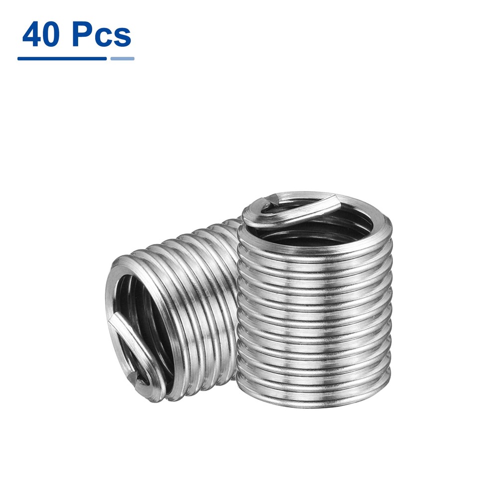 40pcs Wire Thread Inserts 3/8-16 UNC 2D Helical Threaded Sleeve Thread Repair