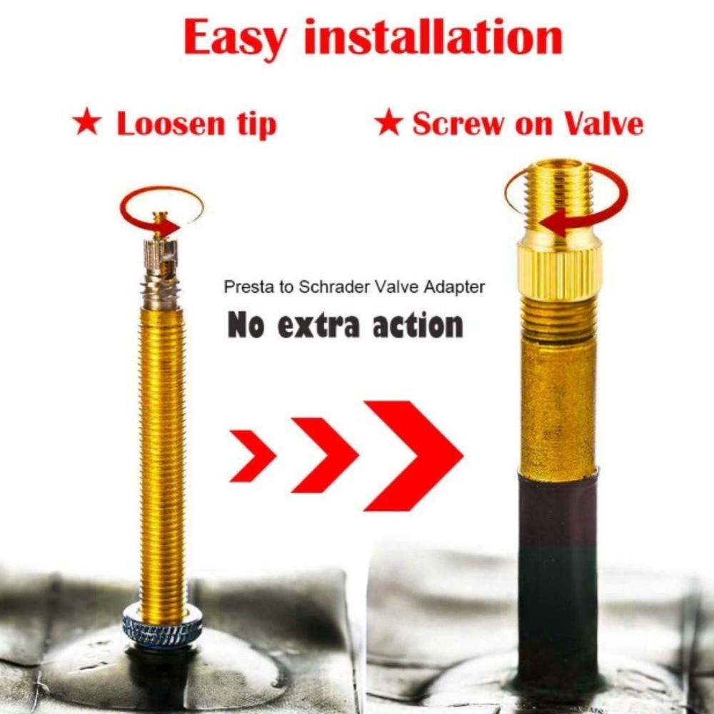 Bicycle Valve Adapter Pack 10pcs Compatible with Various Inflatable Valves