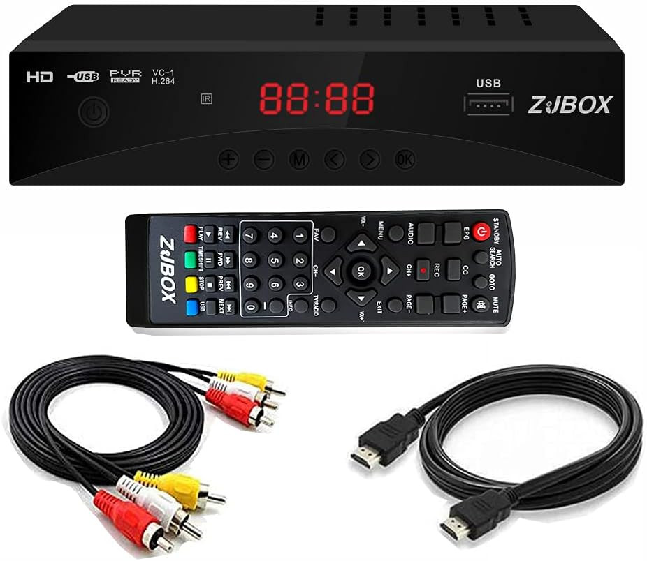 Digital TV Converter Box with HDMI Output and Recording Functionality