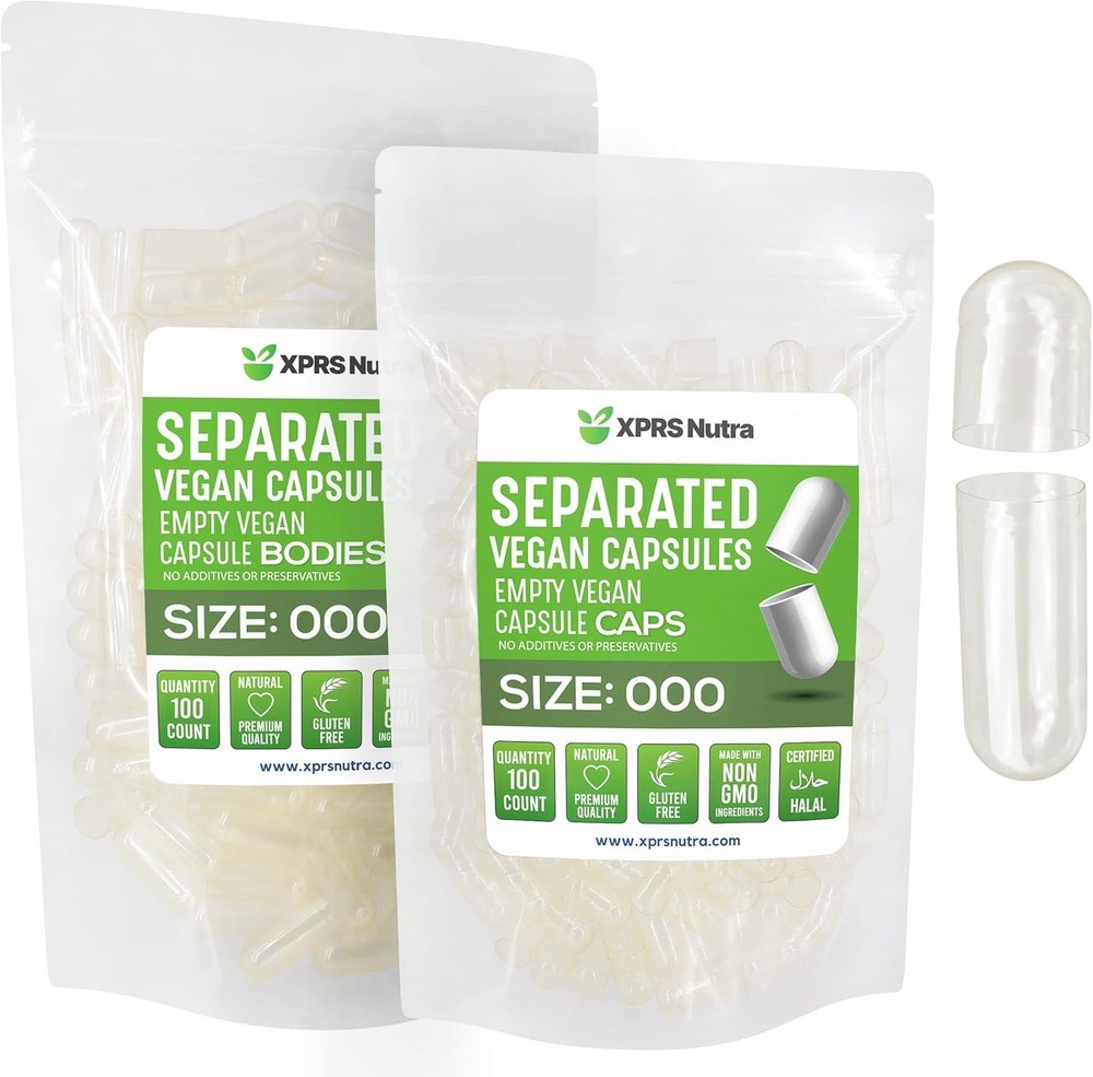 Vegan Size 000 Separated sules- Premium Empty s Separated