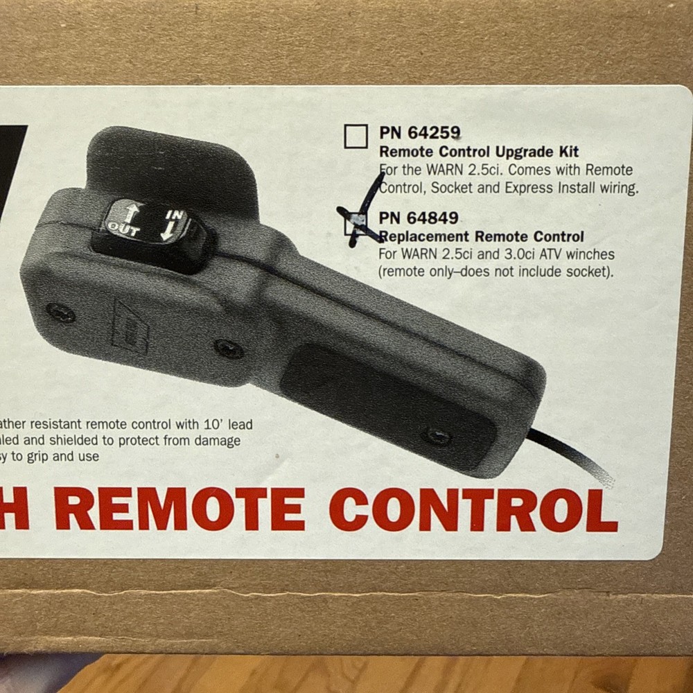 Warn 64849 Atv Winch Remote Control Replacement NIB