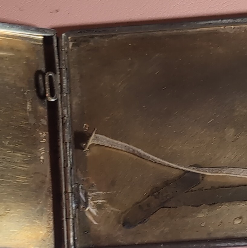 Art Deco Sterling Silver (.925) Monogrammed Hallmarked Cigarette Case