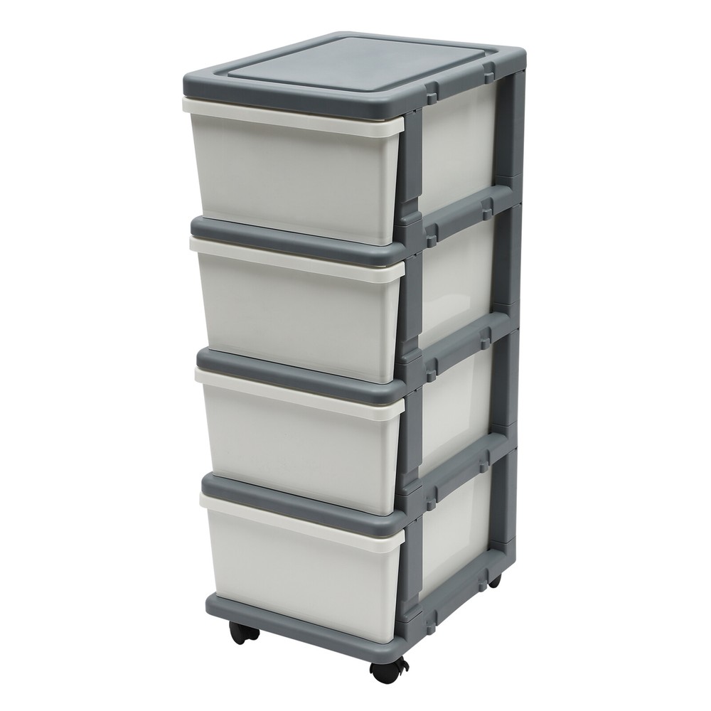 4-Drawer Storage Organizer with Tray Top