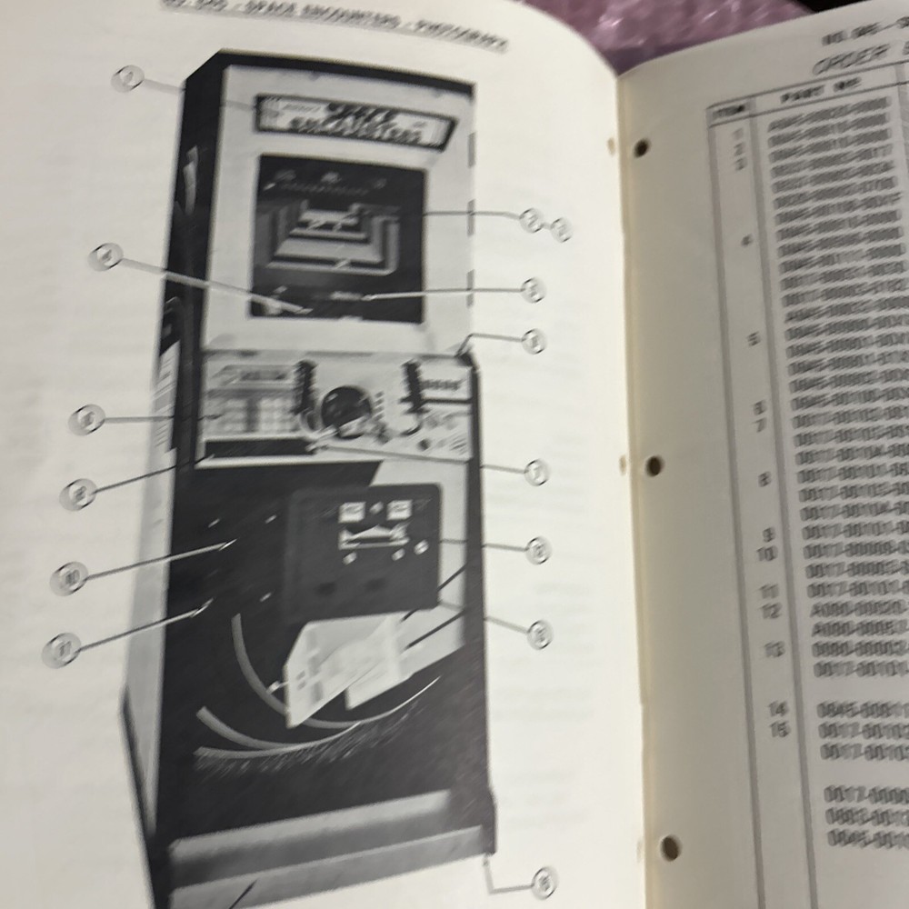 Original Space Encounters, Midway, Set, arcade video game manual