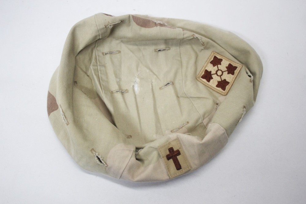 1990s modified helmet cover Chaplain 3rd Infantry MEDIUM GWOT PASGT