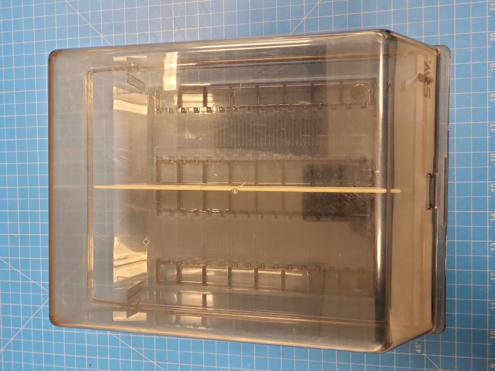 SRW Equipment Slide Box Smoked Gray Plastic Storage Organizer Container