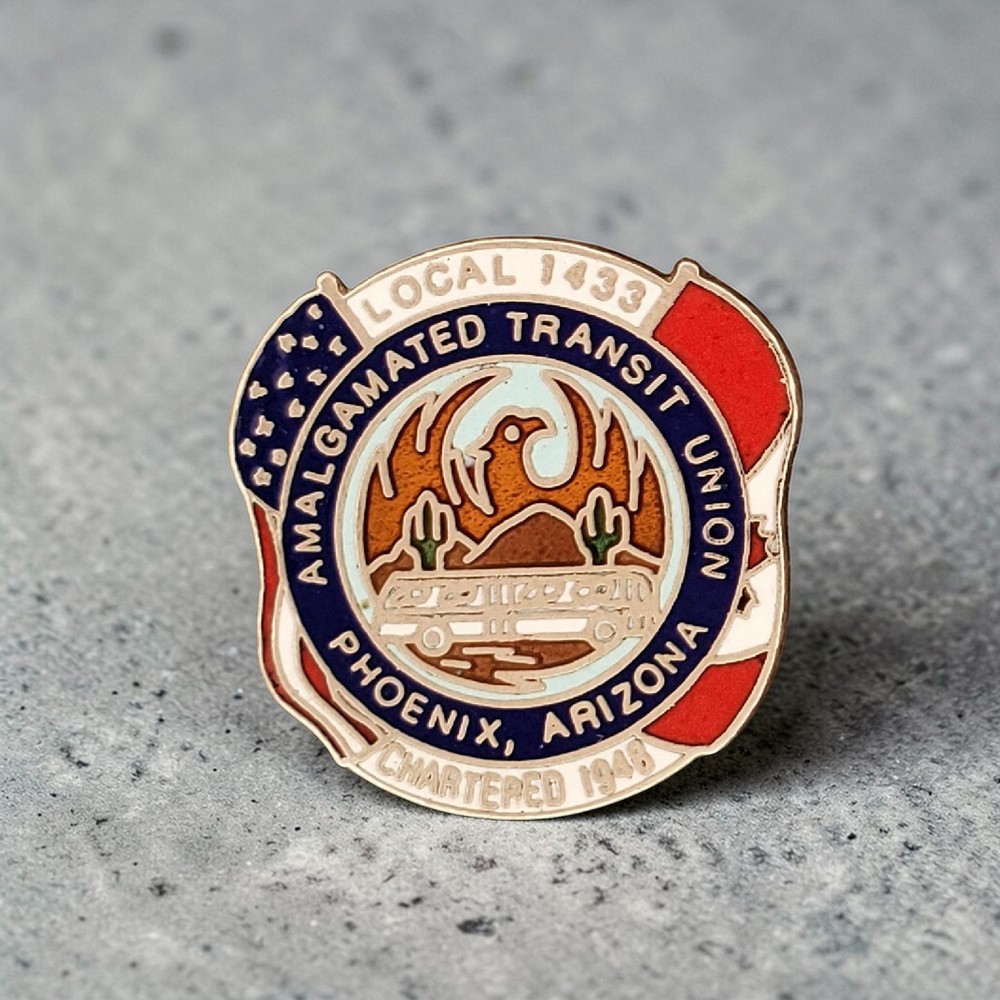 Amalgamated Transit Union Local 1433 Phoenix AZ Lapel Hat Pin