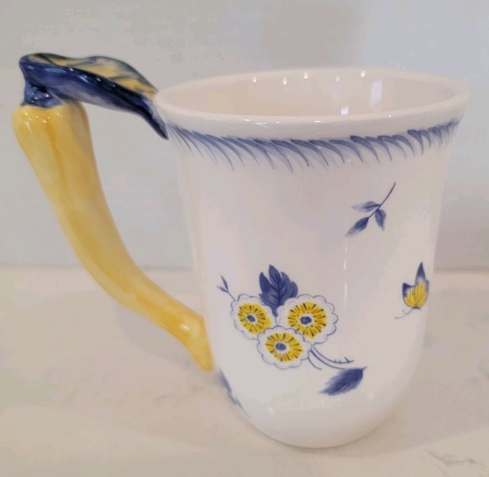 Spode Coffee Mug Imperial Garden Pattern Corn Handle "Retired" EUC VTG.