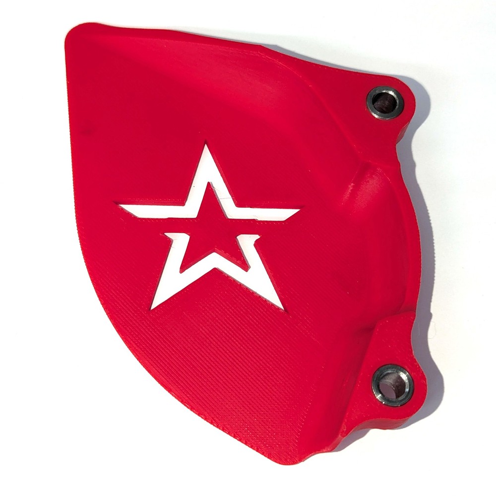 Full Coverage Red Front Sprocket Cover Starcycle SC3DP-SPCV-CRF02-RED