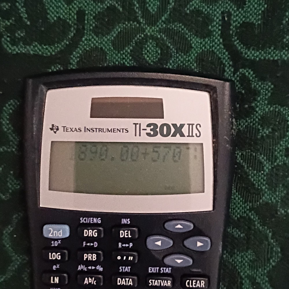 Texas Instruments TI-30XIIS Scientific Calculator LCD Display Statistics