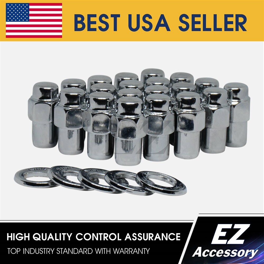 20 Pcs Keystone Mag Wheel Lug Nuts 1/2" Offset Washers Nut