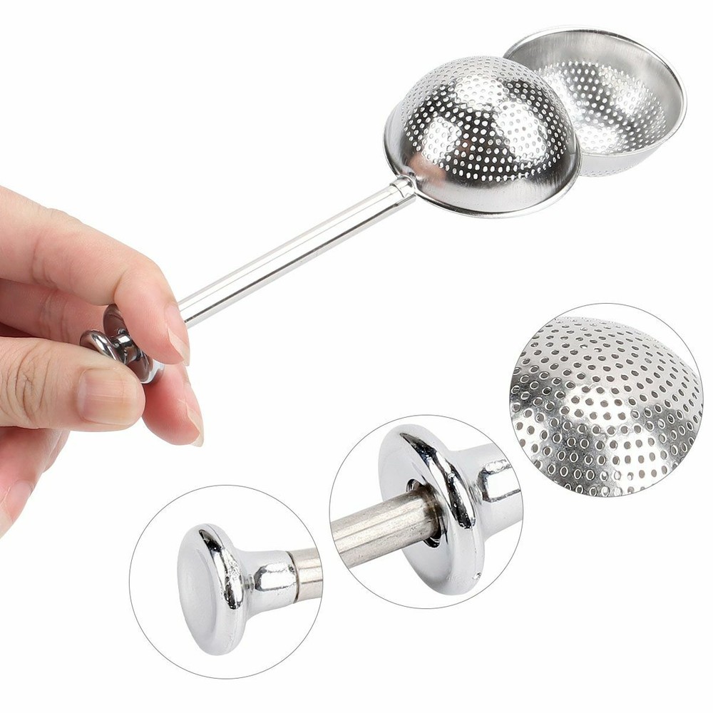 1/2Pcs Tea Infuser Ball Mesh Leaf Strainer Filter Herb Steeper Stainless Secure