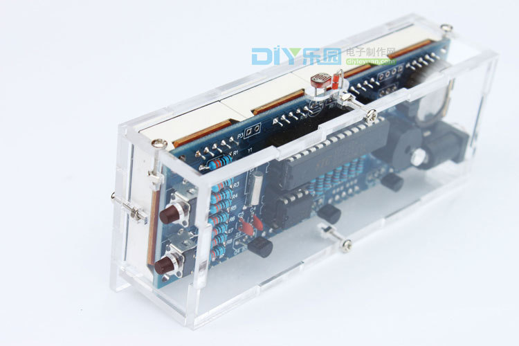 electronic clock blue LED microcontroller digital time Light Control Temperature