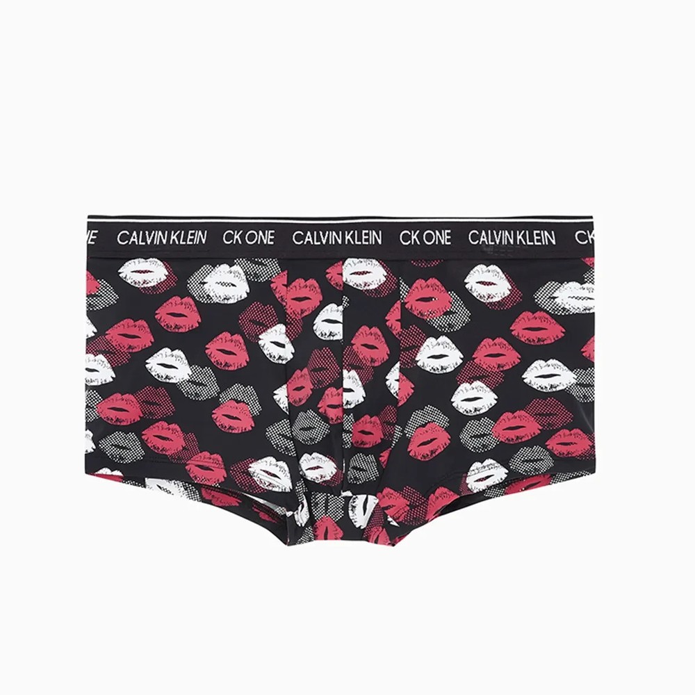 Calvin Klein Mens CK One Micro Low Rise Layered Lips Trunk Black Multi  Medium