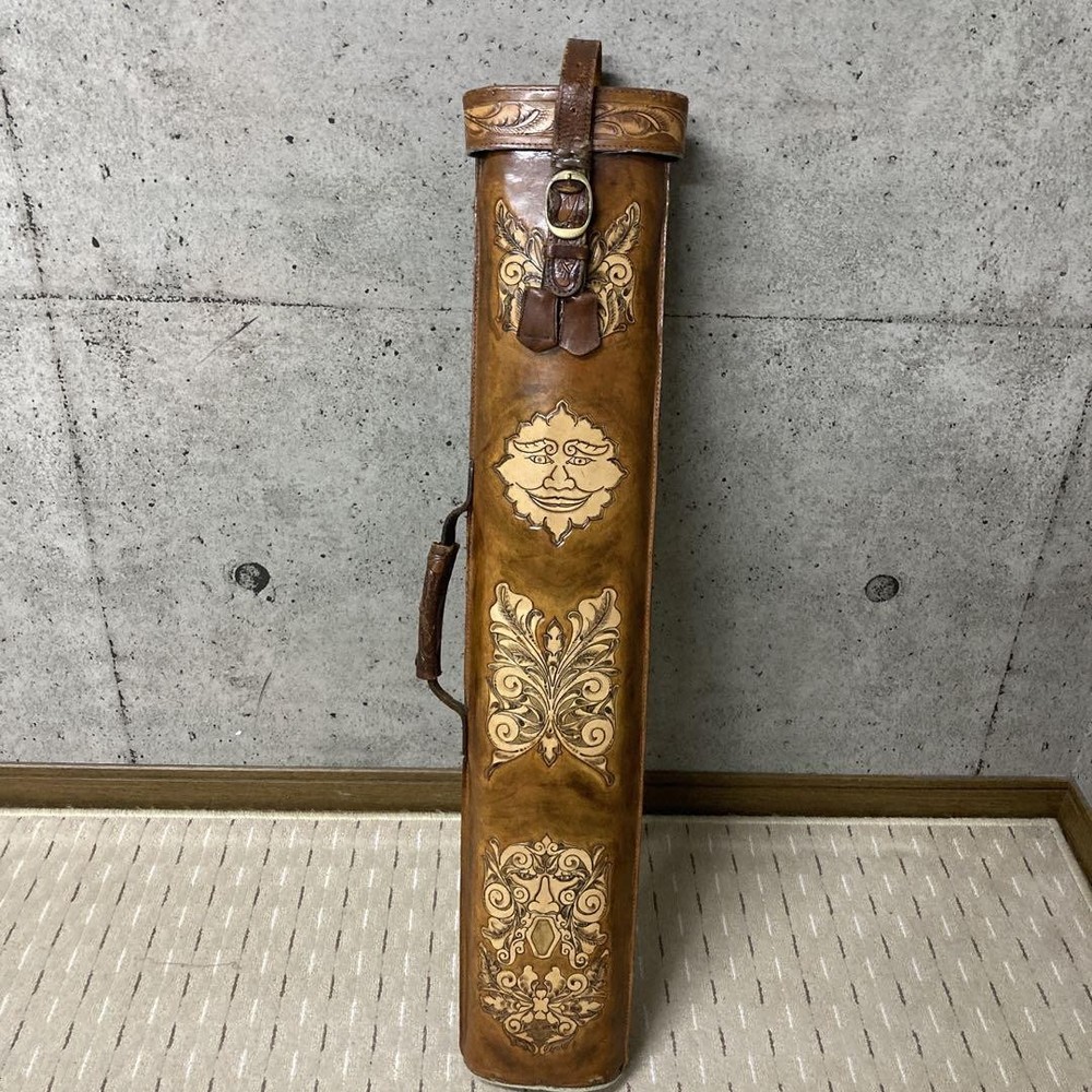 Handmade full leather cue case 2X4