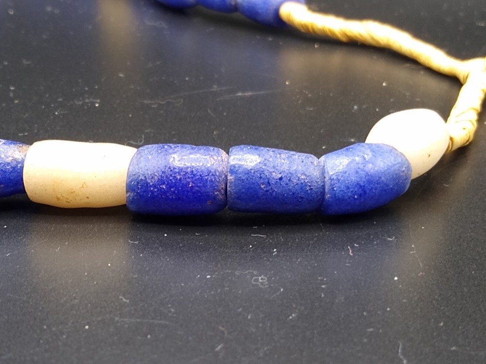 Ancient Lapis Beads, 19" long necklace