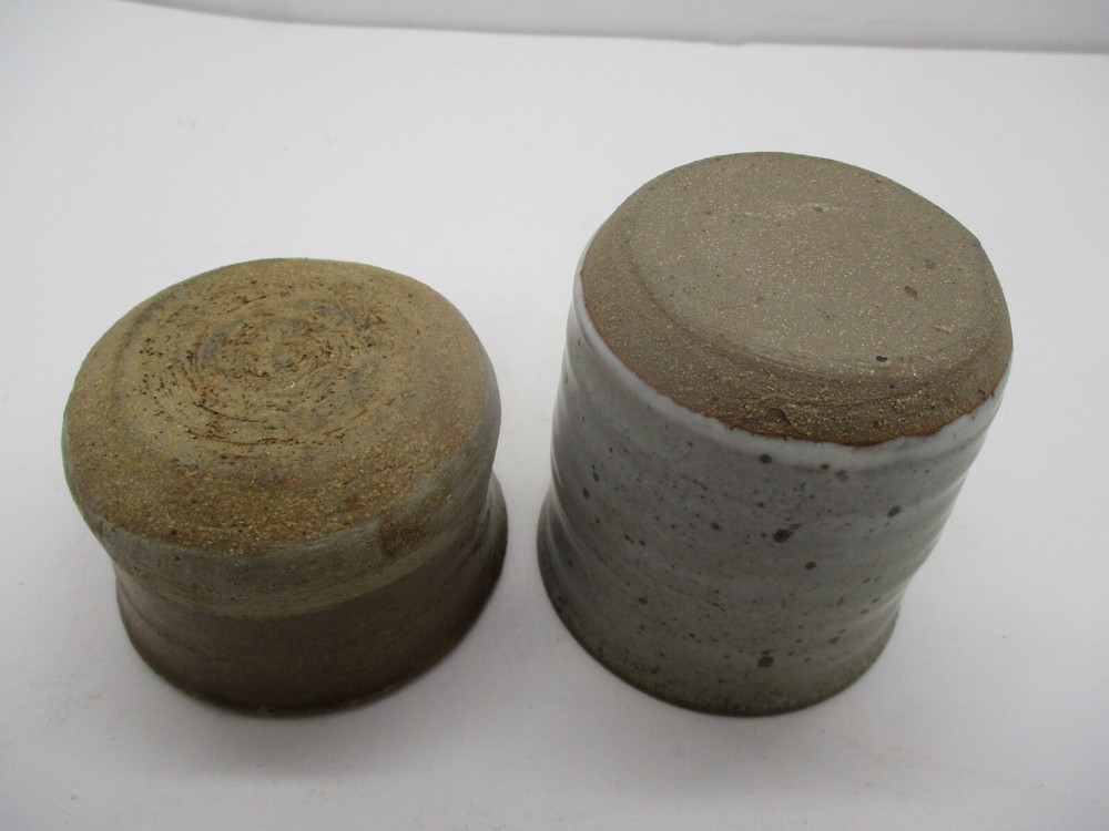 Two Handmade Studio Pottery Crocks Planters