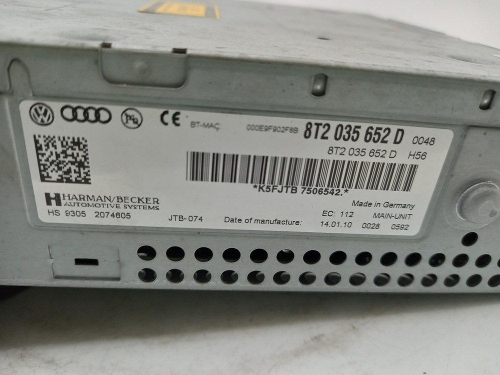 AUDI A4 Satellite Navigation Unit 2008-2015 8T2035652D