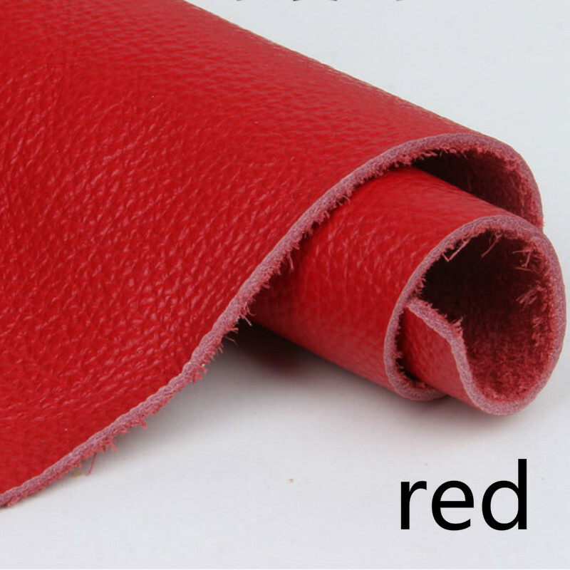 Genuine Thick Natural Cowhide Leather First Layer Lychee Grain Craft DIY