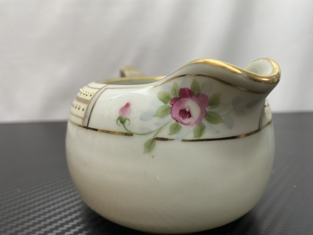 Hand Painted Nippon Morimura Creamer Beading w/ Fine Gilt Work