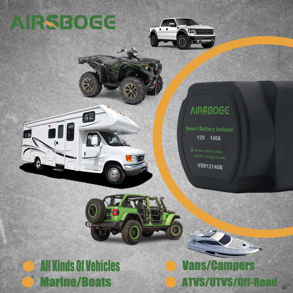 12V 140A Smart Waterproof Dual Battery Isolator Switch Voltage Sensitive Relay