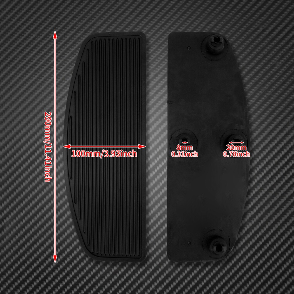 Front Floorboard Rubber Replacement Pad Insert Fit For Harley Touring Softail