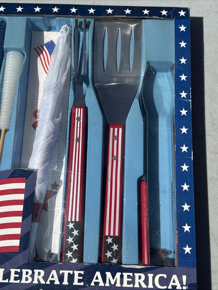 Celebrate America BBQ Set With Candles.