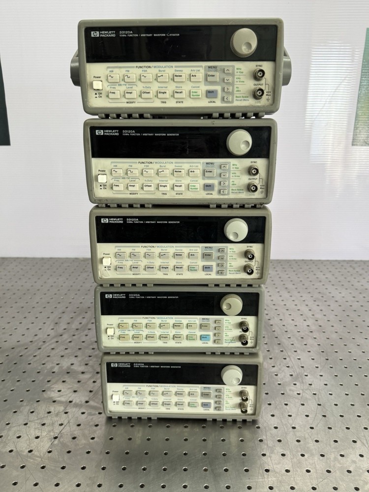 HP 33120A 15MHz Function Arbitrary Waveform Generator Tested Output Qty 5
