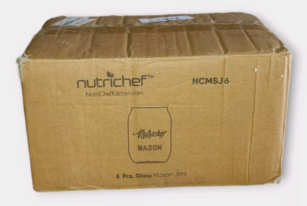 Nutrichef NCMSJ6 6 Pcs Mason Jars Set