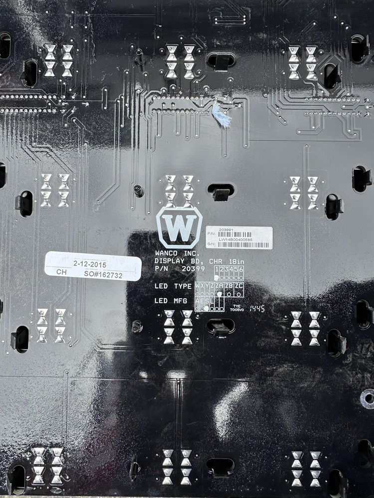 Wanco Display Board P/n 203991