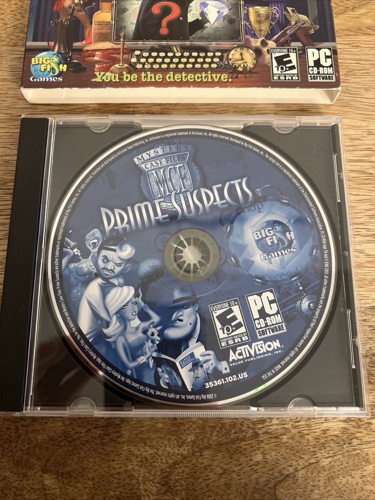 Prime Suspects Video Game Pc Cd-ROM E-Everyone Big Fish