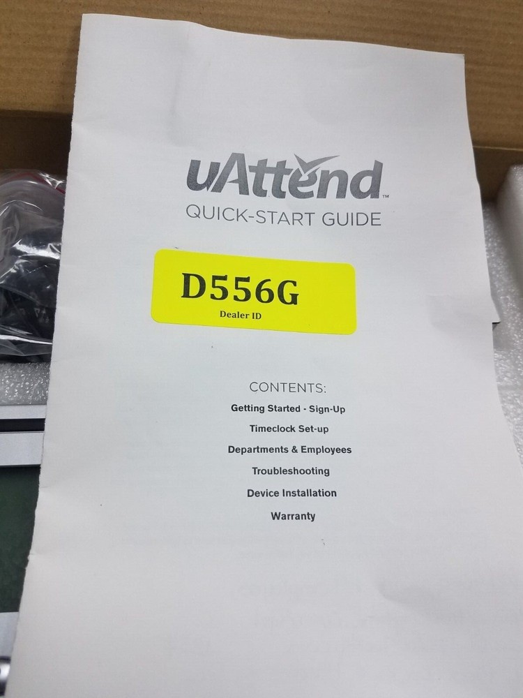 UAttend Time Clock CB1000 Web Based Employee Management System