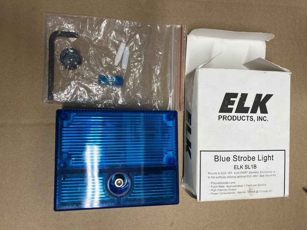 ELK Products Blue Strobe Light ELK-SL1B. Open Box