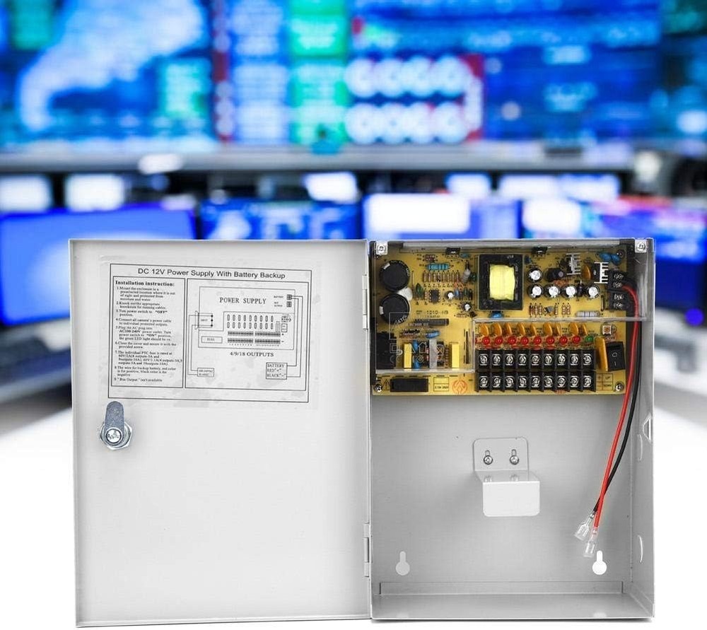 UPS Power Supply 12V 10A Control System Vertical Installation Access Control