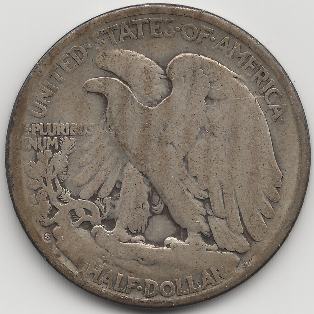 1921 S Walking Liberty Half Dollar, G+