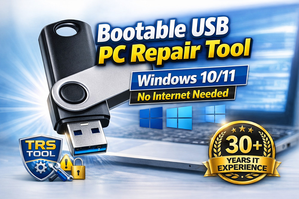 Bootable USB PC Repair Tool – Windows Recovery, Password Reset, Diagnostics