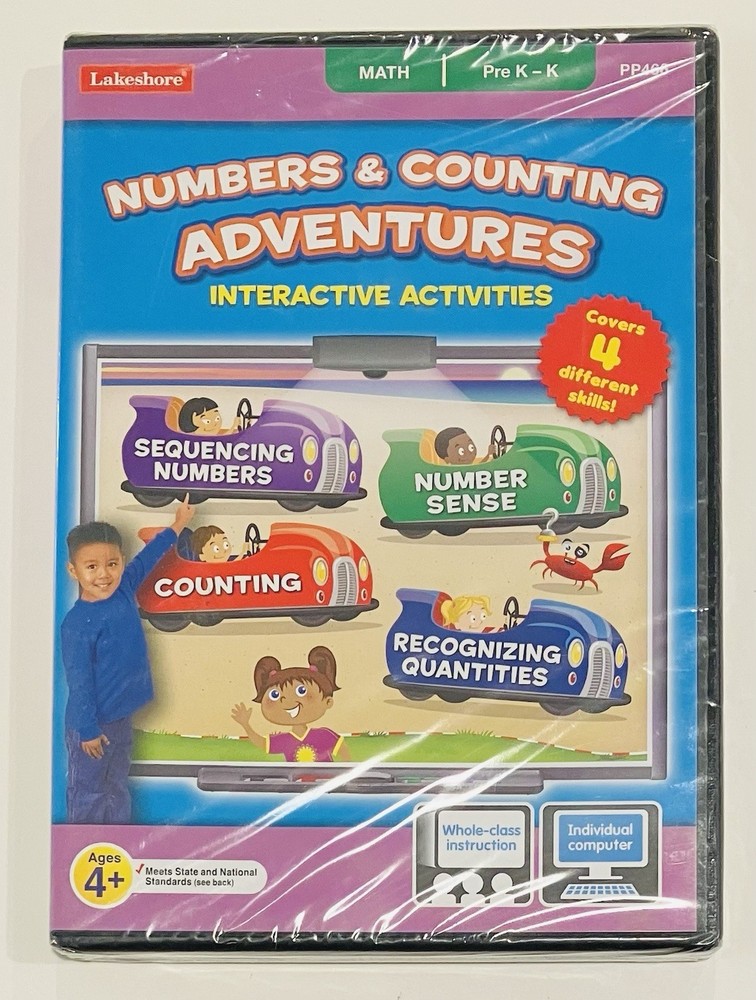 Lakeshore Interactive Interactive Games PC CDROM. Lot Of 2 Pre K-K Language Math