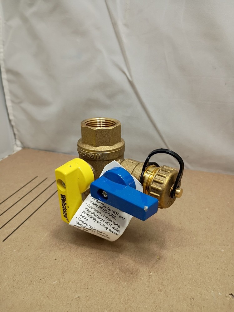Webstone 42443 3/4 in. EXP Ultra-Compact Tankless Water Heater Service Valve OB