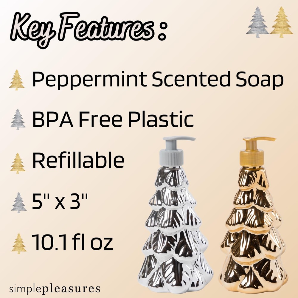 Simple Pleasures Metallic Christmas Tree Trees 2 Pack, Multicolor