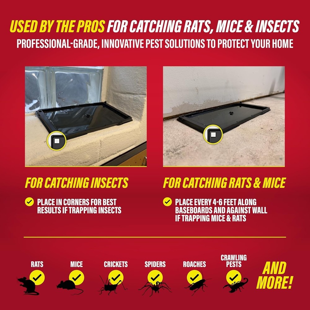 Ultimate 2-Pack Pest Control Glue Traps for Home & Garage - Safe & Effective