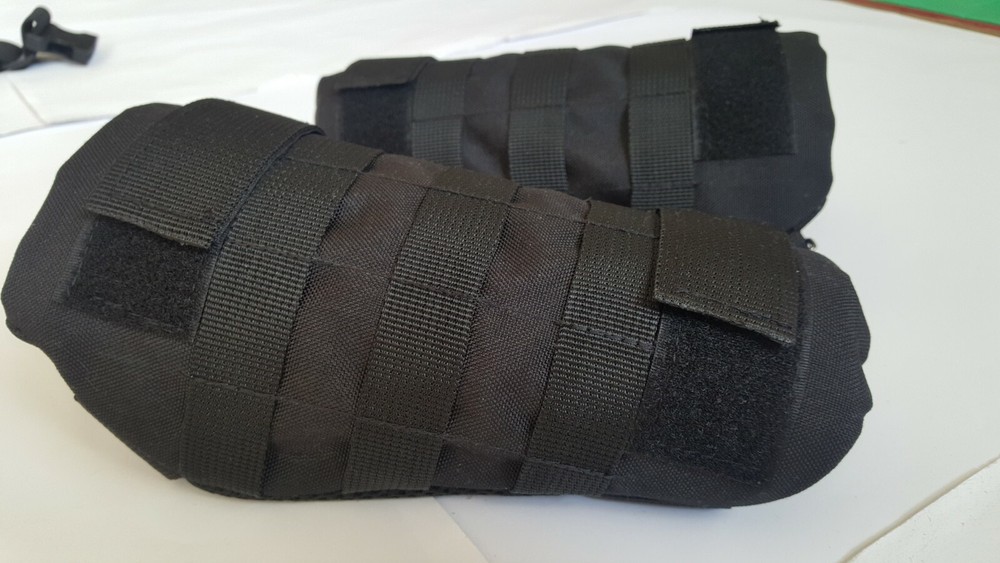 Set of cover for protection elements: forearms Black MOLLE