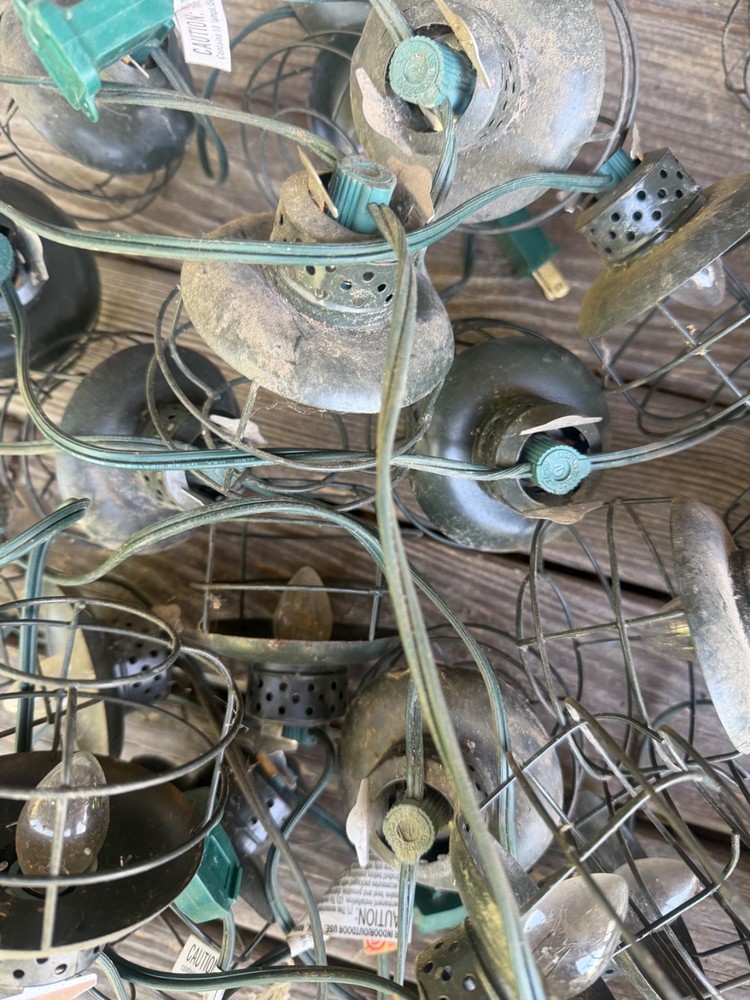 Vintage JetMax Lantern Wire Style String Lights - Set of 3