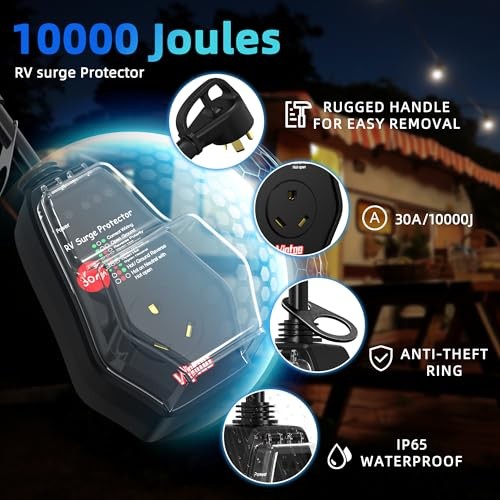 30A RV Surge Protector with Replaceable Module & Extra 30A 10000J+Module
