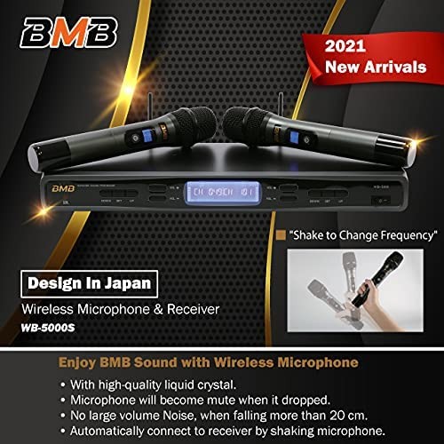 BMB Wireless Karaoke Microphone System Black Professional - WB-5000S(B)