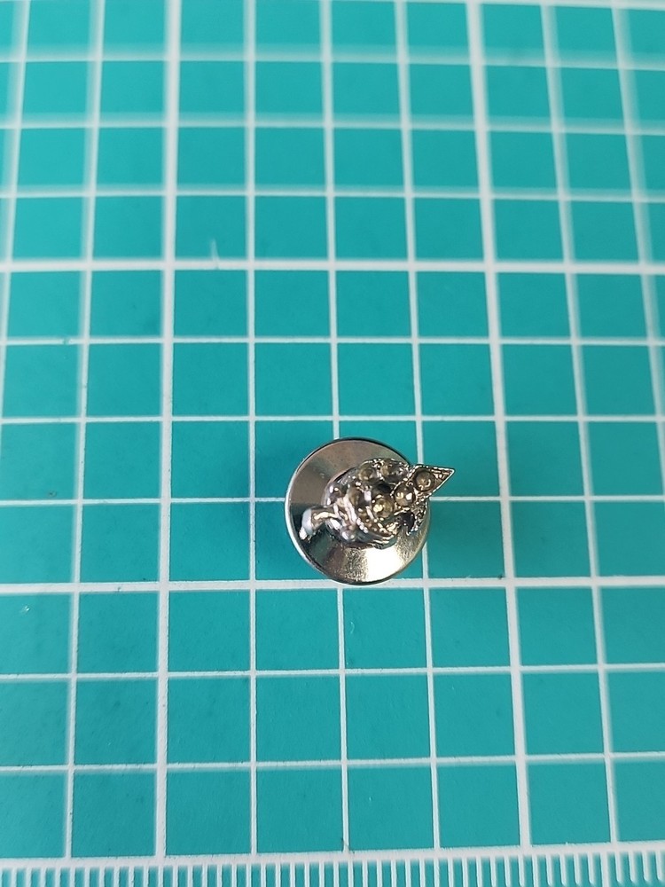 Vtg Freemason Masonic Shriner Logo Tiny Missing Stones Silver Tone Lapel Pin