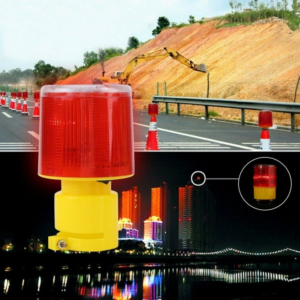 Waterproof Solar LED Alarm Strobe Signal Security Caution Flash Warning Lights