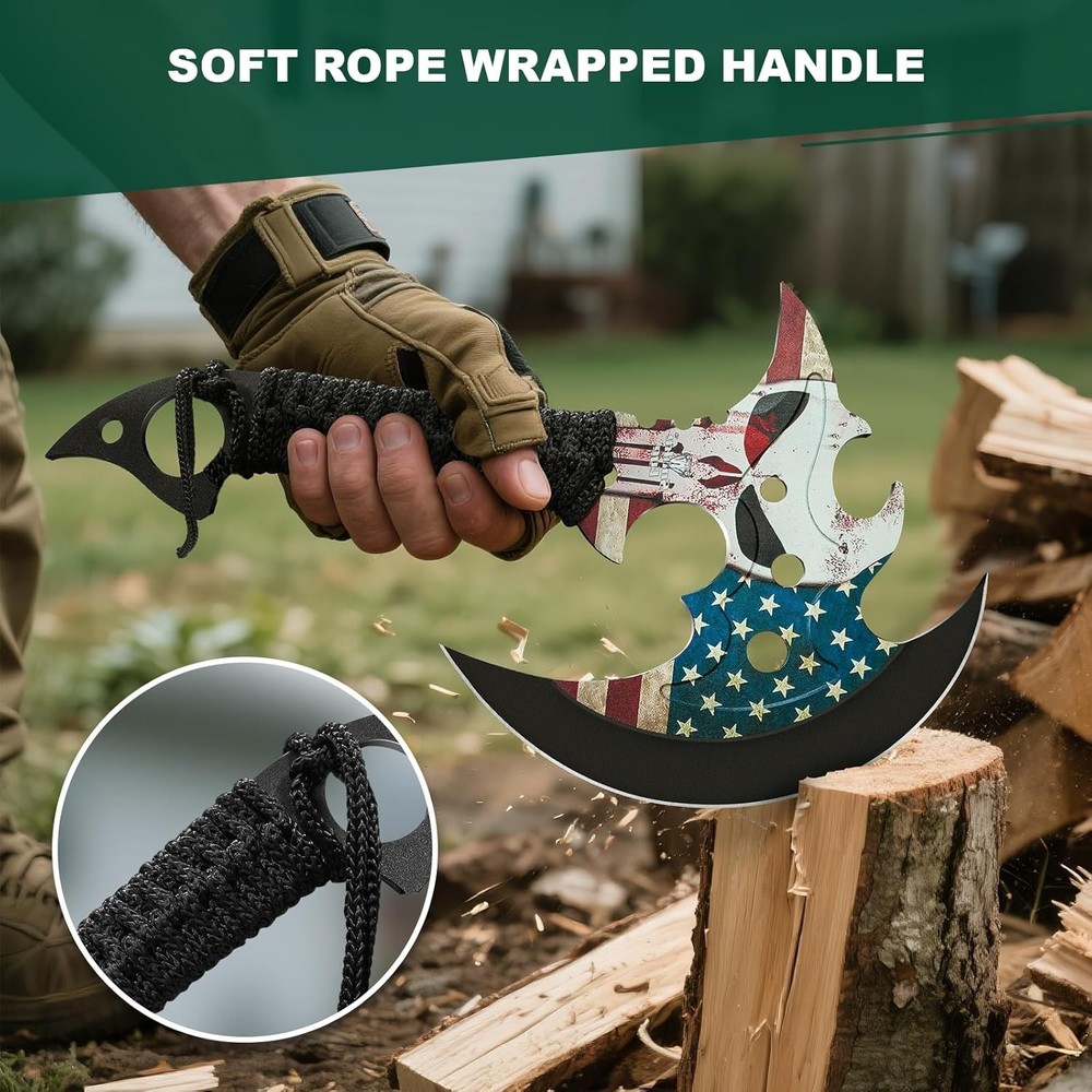 Outdoor 13" Camping Hatchet Multi Functional Shock-Absorbing Hand Pattern