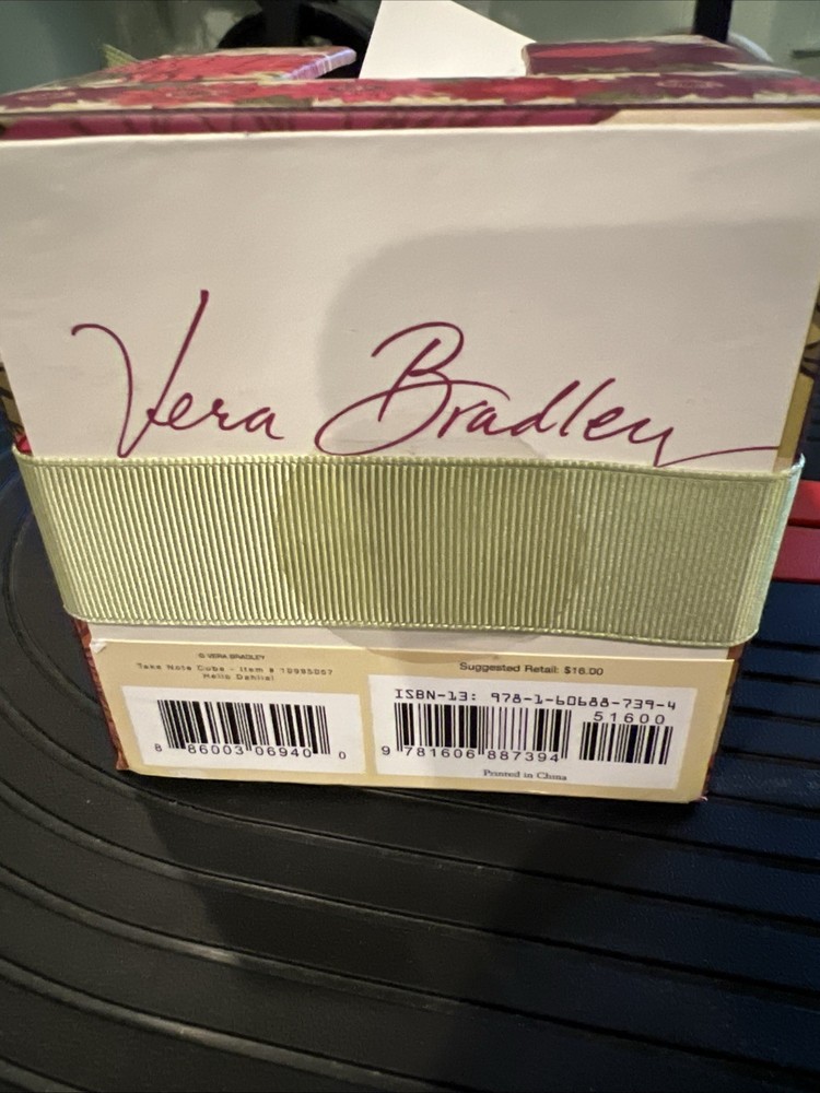 NWT Vera Bradley Take Note Cube~Hello Dahlia